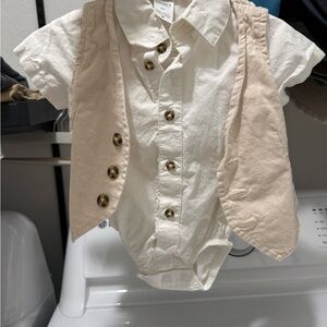 Baby Onesie shorts suit with Vest and Buttons